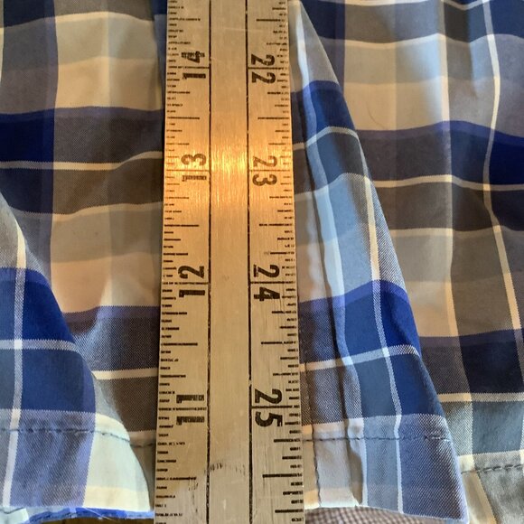 Stio Eddy Medium Pearl Snap Button Shirt Medium Blue White - Picture 4 of 5